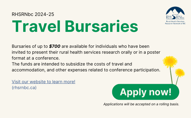2024-25 Travel Bursary Awards Open for Application!